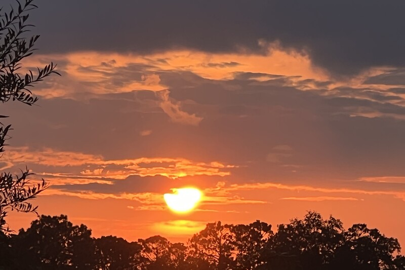 Sunset sky over Deerwood